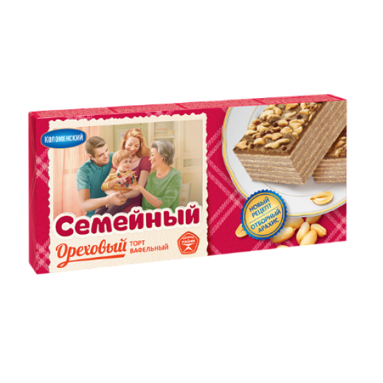 Торт Семейный Ореховый  (533)/Колом/ 230 гр ШТУЧНО