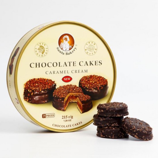 Пир.(ФАС) CHOCOLATE CAKES CARAMEL CREAM (Шоколадные пирож. с карам. кремом) /Бискотти/ 215 гр ШТУЧНО
