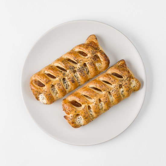 Слоеное хлебобулочное изделие Кораблик творожный вкус-абрикос /Bakery Story/ 1,8 кг