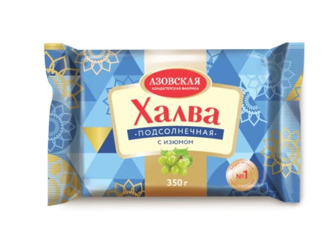 ШТУЧНО Халва (фас) подсолнечная с изюмом 350гр /Азов/, ШТУЧНО