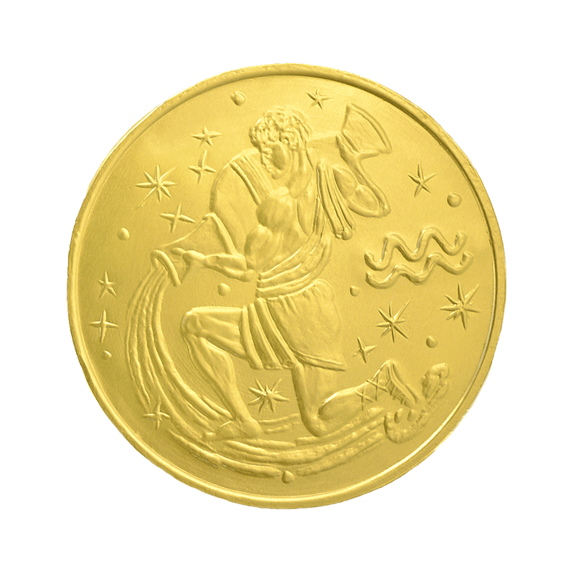 Ш-д./Монет.двор/ ШОКО медали ЗОЛОТОЙ ГОРОСКОП) ЗНАКИ ЗОДИАКА 25 гр 24 шт БЛОЧНО