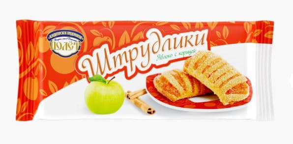 ШТУЧНО Штрудлики с ЯБЛОКОМ И КОРИЦЕЙ (слоеный десерт) /Полет/ 200 гр ШТУЧНО