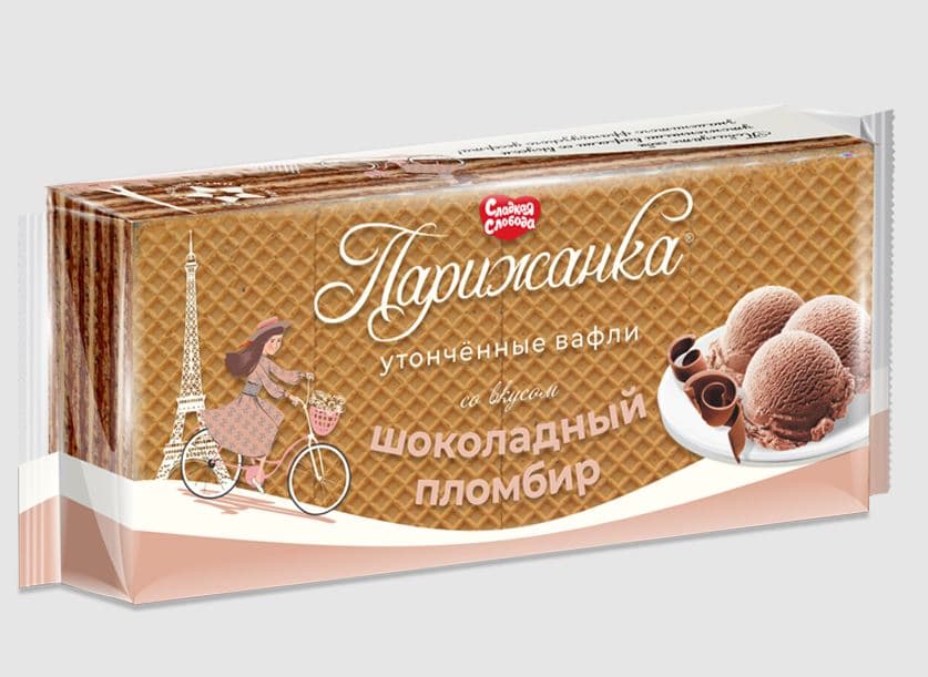 Вф. (ФАС) Парижанка со вкусом шок. пломбир для дет. питания  /Сладкая Слобода/ 210 гр ШТУЧНО!!