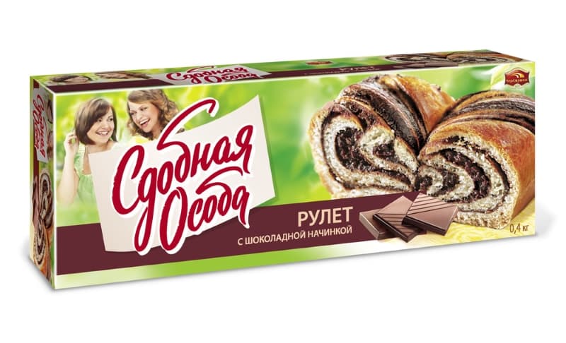 Рулет с шоколад.нач/Черёмушки/ 400 гр 1 шт