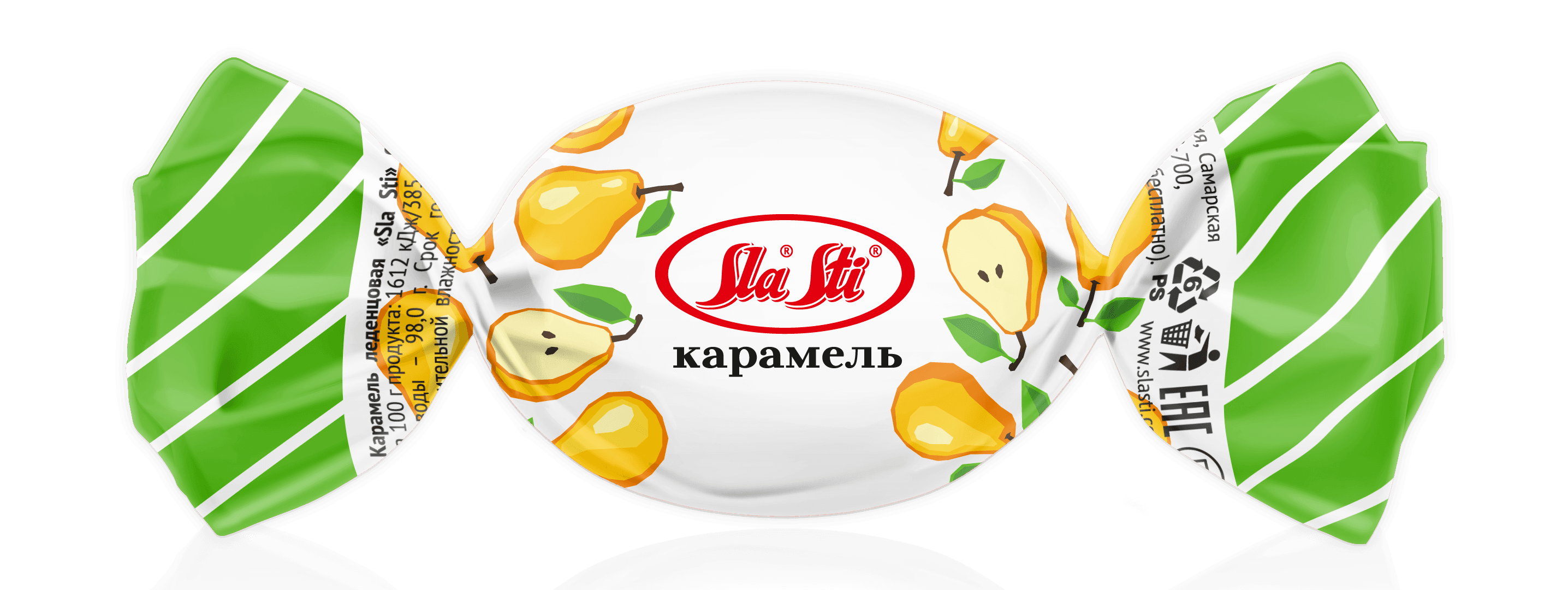 Кр./Sla Sti/ SlaSti  леденцовая со вкусом ДЮШЕСА 1 кг ШТУЧНО