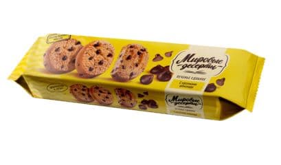 Печ.(фас) МИРОВЫЕ ДЕСЕРТЫ С кусочками шоколада (ЖЕЛТАЯ) 170 гр /Брянконфи/ ШТУЧНО