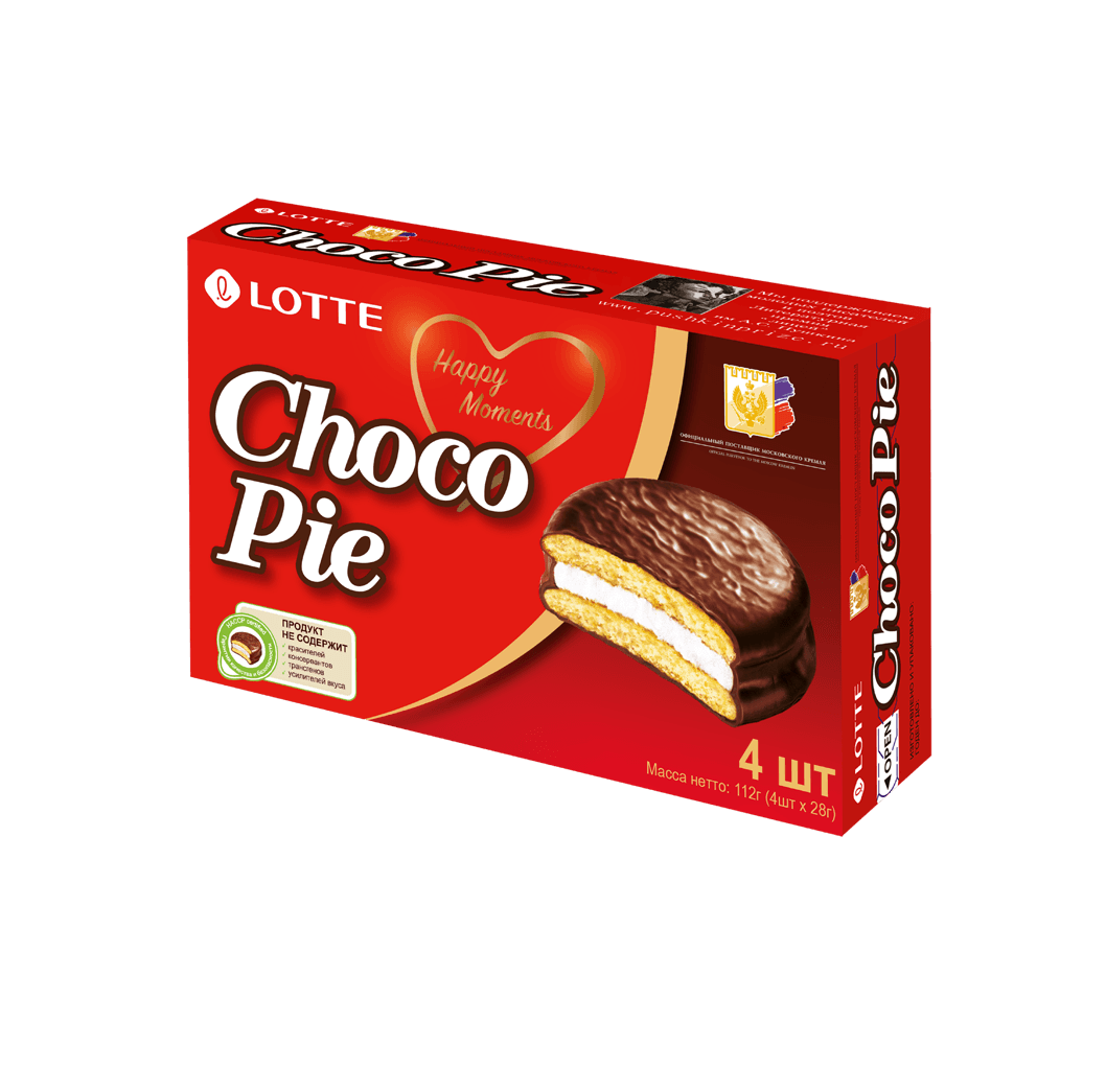 Печ. ЛОТТЕ ЧОКОПАЙ (Lotte Chocopie) 112 гр 24 шт /Lotte/   НОВОЕ ВЛОЖЕНИЕ!