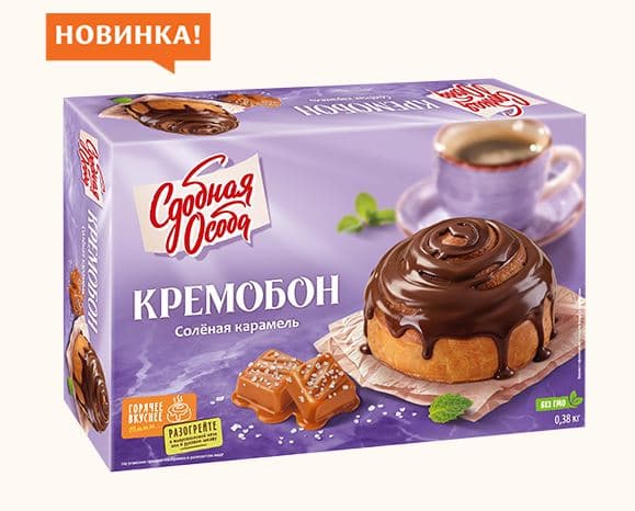 Пирог Кремобон СОЛЕНАЯ КАРАМЕЛЬ /Черёмушки/ 380 гр 1 шт  НОВИНКА
