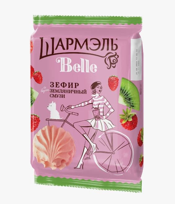 Зеф .Шармэль BELLE ЗЕМЛЯНИЧНЫЙ СМУЗИ 150гр /Ударница/ ШТУЧНО  НОВИНКА