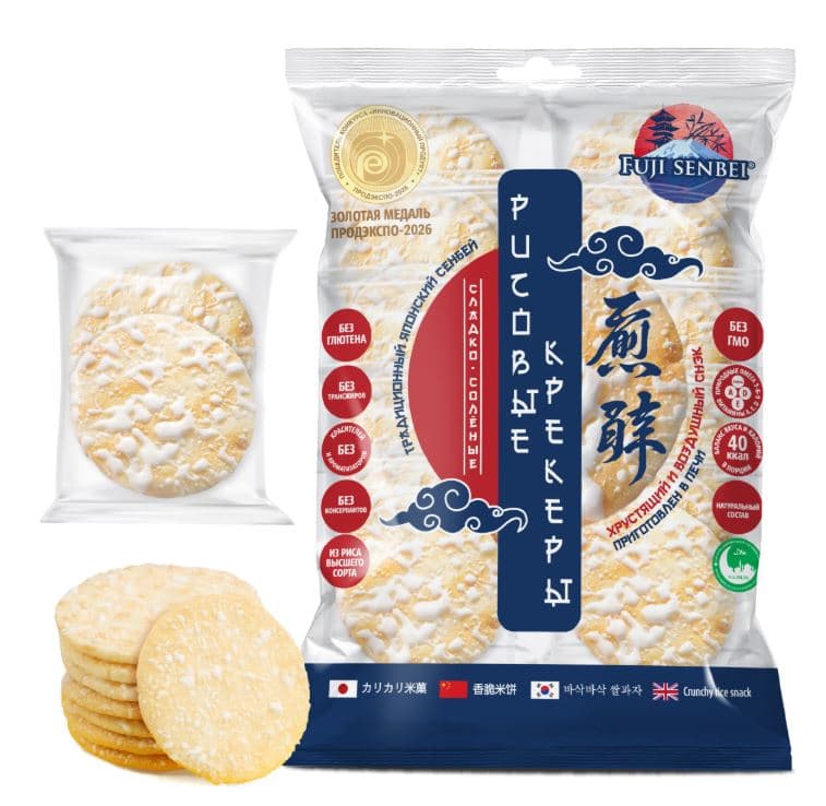 Кр-р. (ФАС) Рисовый FUJI SENBEI сладко-соленый /Кремона/  106 гр ШТУЧНО