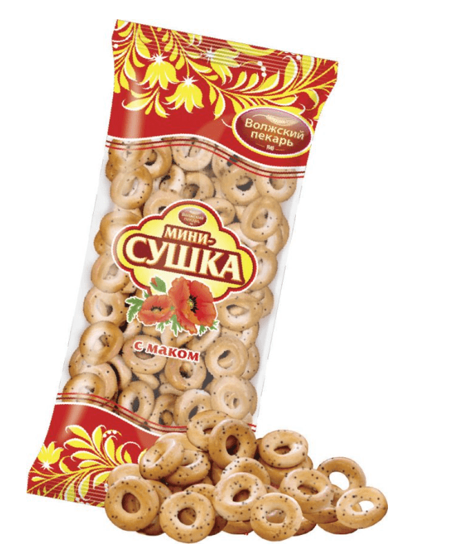 Сушки (ФАС)  Мини МАКОВАЯ 180 гр /Волжский Пекарь/, 20 шт