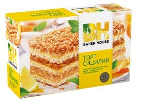 Торт бисквитный СИЦИЛИЯ /Baker House/ 350 гр ШТУЧНО!!!!