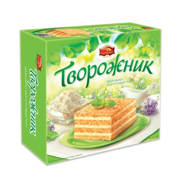 Торт Творожник /Черёмушки/ 630гр/ 1шт
