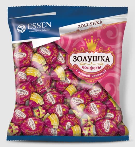 Кф. ЗОЛУШКА с желейной начинкой   /Эссен/   1 кг ШТУЧНО