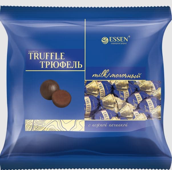 Кф. TRUFFLE MILK/ТРЮФЕЛЬ МОЛОЧНЫЙ   Пакет /Эссен/ 500 гр  ШТУЧНО