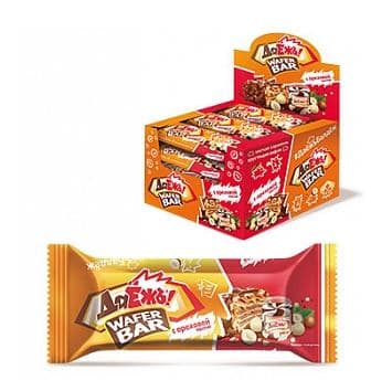 Кф. ДаЁжъ WATER BAR с ореховой пастой /Эссен/ 40 гр 15 шт  БЛОК