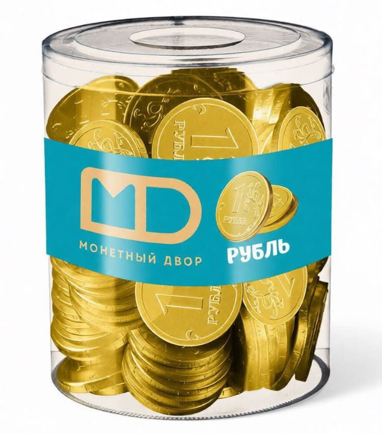 Ш-д./Монет.двор/ ШОКО монеты Рубль БАНКА 6 гр 120 шт