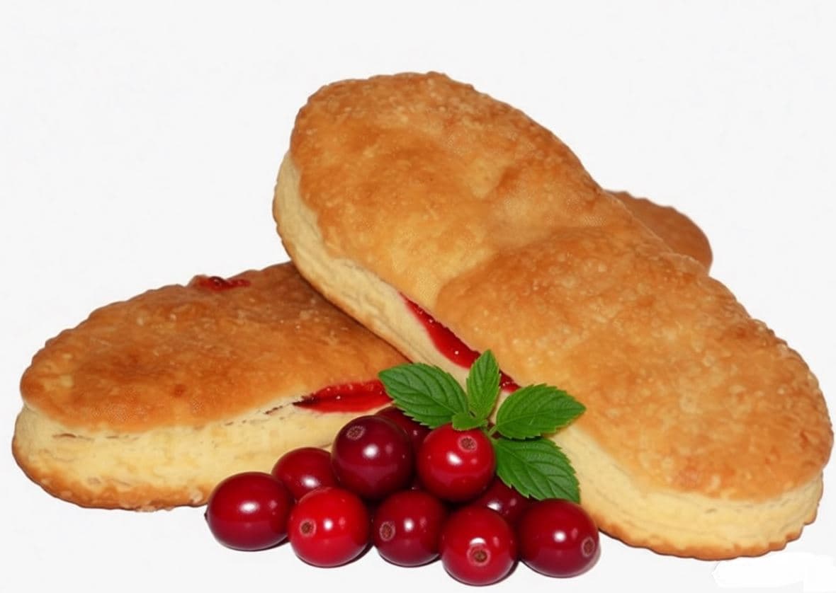Пирожное Язычки с клюквенным джемом. /Контек/, 2 кг  ПОСТНОЕ
