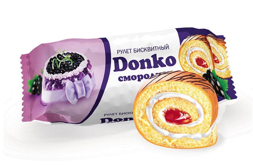 Рулет бисквитный ДонКо СМОРОДИНА  /ДОНКО/ 160 гр 12 шт