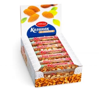 Батончик козинак из миндаля 60 гр БЛОЧНО /Азов/, 21 шт ПОСТНОЕ