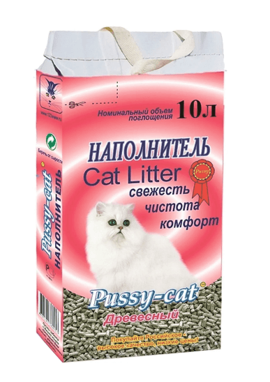 Pussy-Cat Наполнитель  Древесный  / ХИТПРОД /  10 л