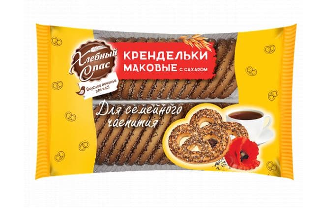 Печ (ФАС) КРЕНДЕЛЬКИ МАКОВЫЕ с сахаром  /Хлебный Спас/ 320 гр ШТУЧНО