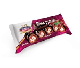 Мини-рулет Вишня /Мастер-Десерта/ 175 гр 15 шт