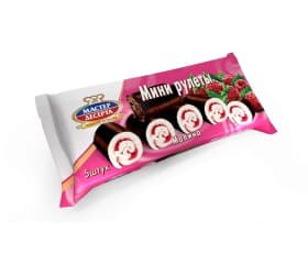 Мини-рулет Малина /Мастер-Десерта/ 175 гр 15 шт