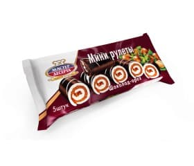 Мини-рулет Шокол-ореховый /Мастер-Десерта/ 175 гр 15 шт