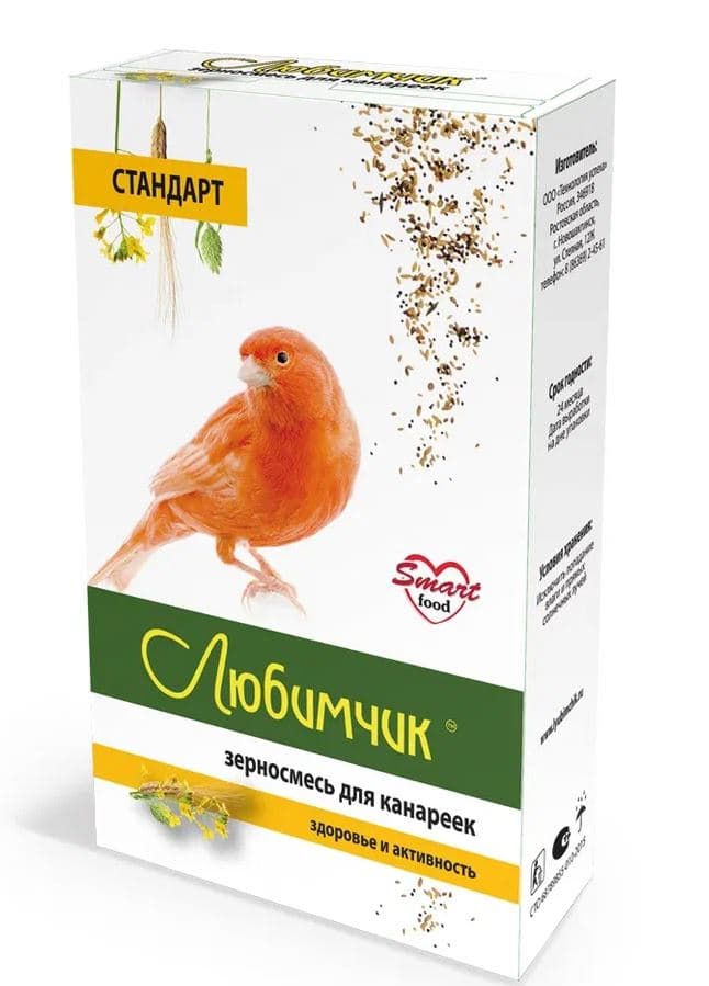 ЛЮБИМЧИК Зерносмесь для Канареек в коробке стандарт 400 гр штучно
