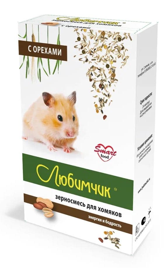 ЛЮБИМЧИК Зерносмесь для Хомяков  орех 400 гр штучно