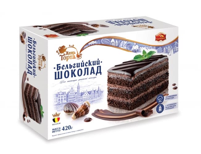Торт Бельгийский шоколад /Черёмушки/ 420 гр/ 1шт