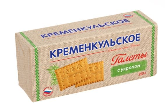 Печ.(ФАС) Кременкульские Галеты с УКРОПОМ  210 гр. /Кременкульское/ ШТУЧНО