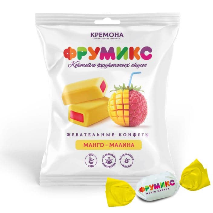 Кф. (ФАС) ФРУМИКС БЛОК жевательные МАНГО/МАЛИНА  /Кремона/ 45 гр 16 шт