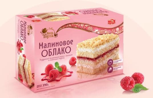 Торт Малиновое облако /Черёмушки/ 390гр/ 1шт  НОВИНКА