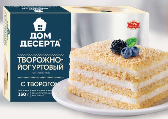 Торт Творожно-Йогуртовый с творогом /Черёмушки/ 350гр/ 1шт   НОВИНКА