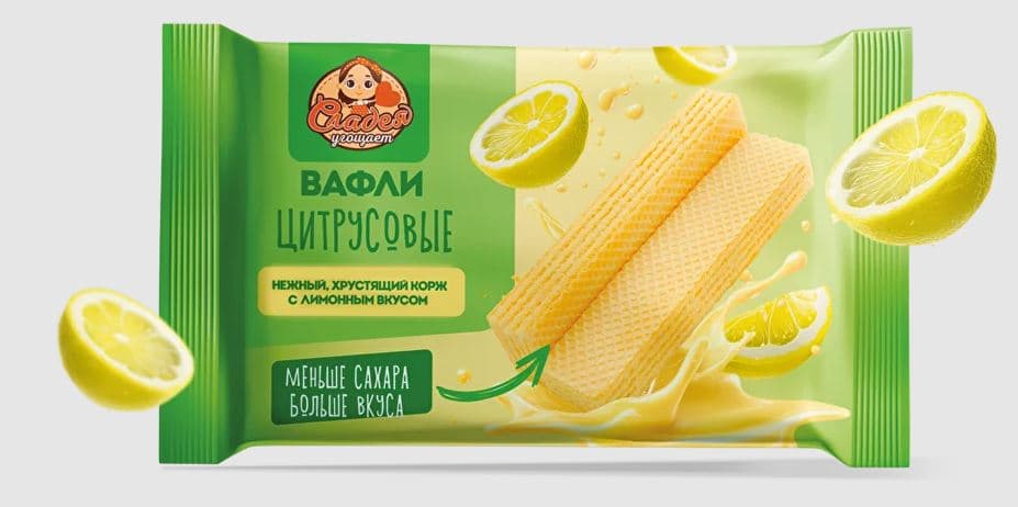 Вф.(ФАС) Цитрусовые со вкусом лимона /Сладея угощает/, 240 гр 14 шт