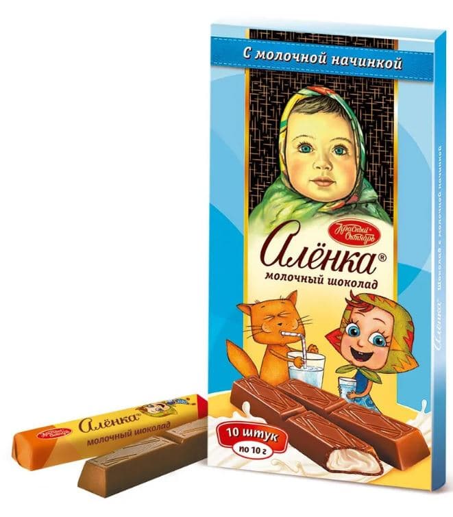 ШОКОЛАД Аленка в стиках с молочной начинкой 1/90 / 17шт