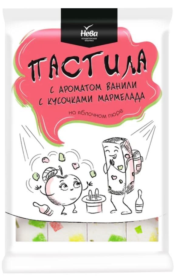 ПАСТИЛА (ФАС) с кусочками мармелада /Нева/, 220 гр ШТУЧНО!!