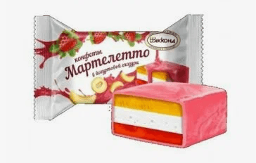 Кф./Акконд/ Мартелетто Дыня-Клубника в йогуртовой глазури НОВИНКА 4 кг