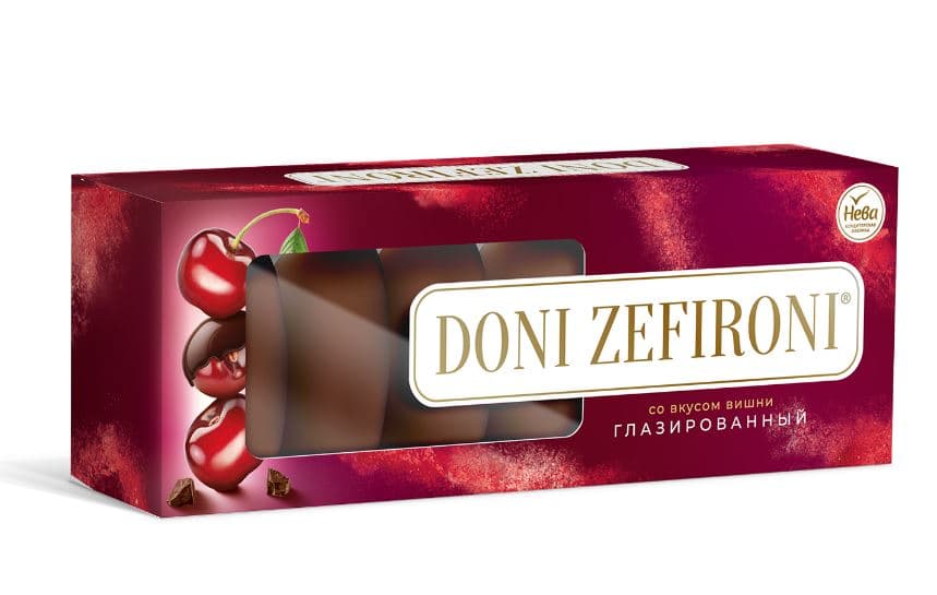 З-р.(ФАС) со вкусом ВИШНИ глазированный DONI ZEFIRONI  /Нева/ 210 гр ШТУЧНО