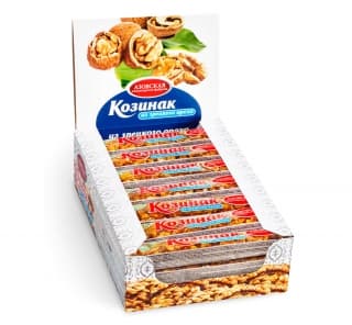 Батончик козинак из грецкого ореха 60 гр БЛОЧНО /Азов/, 21 шт ПОСТНОЕ