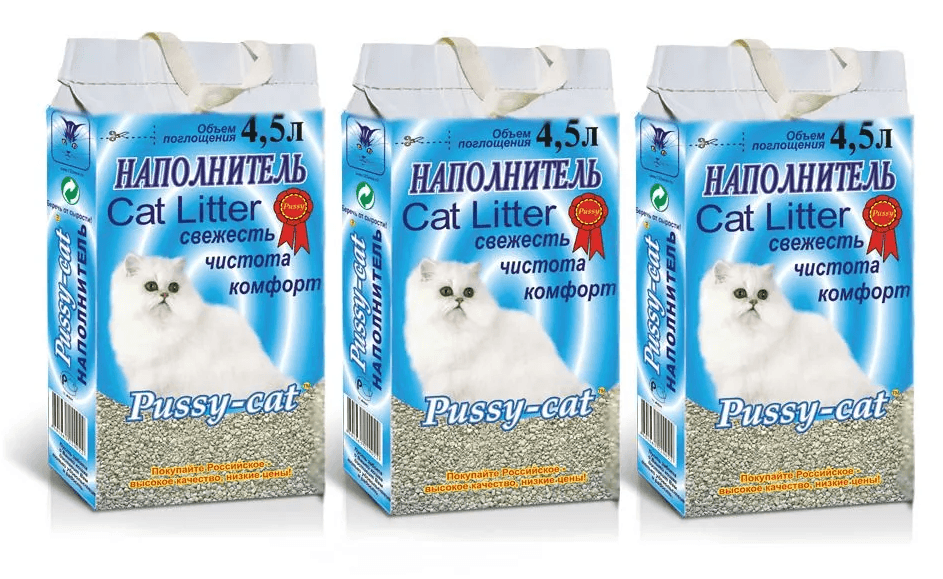 Pussy-Cat Наполнитель  Цеолитовый / ХИТПРОД / 4,5 л