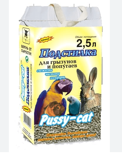 Pussy-Cat  подстилка для грызунов Циолитовая  / ХИТПРОД / 2,5 л