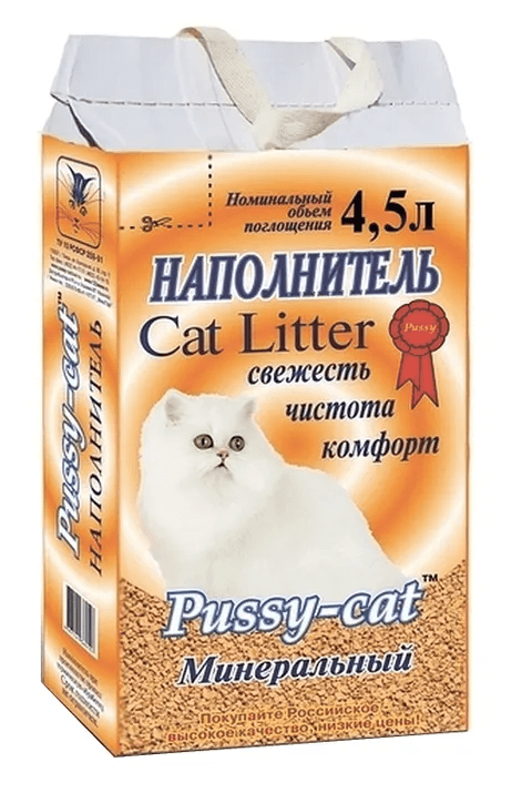Pussy-Cat  Наполнитель Минеральный / ХИТПРОД / 4,5 л