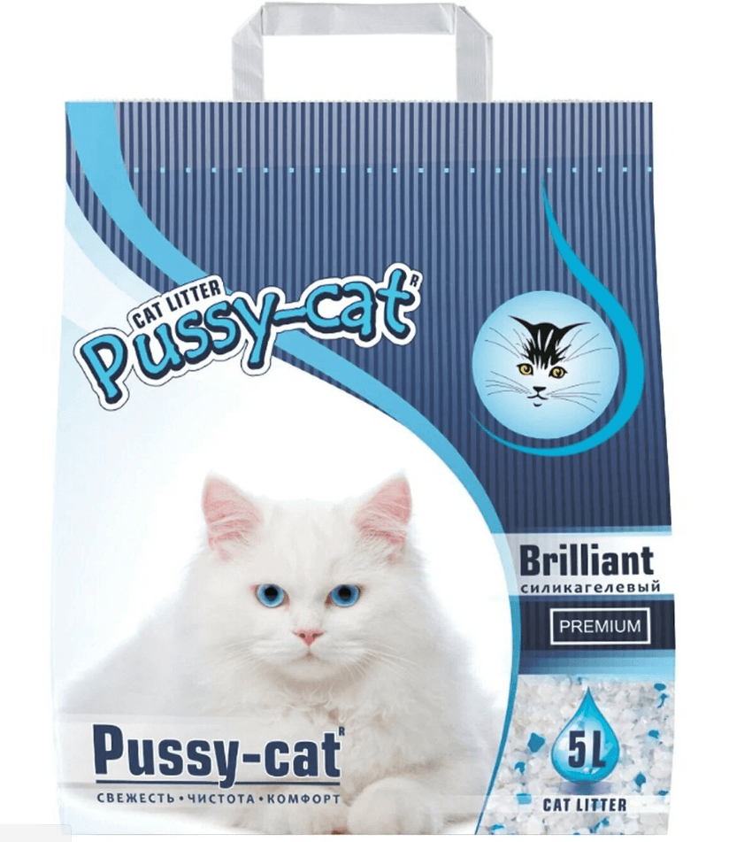 Pussy-Cat  Наполнитель Селикогелевый Premium  / ХИТПРОД / 5 л