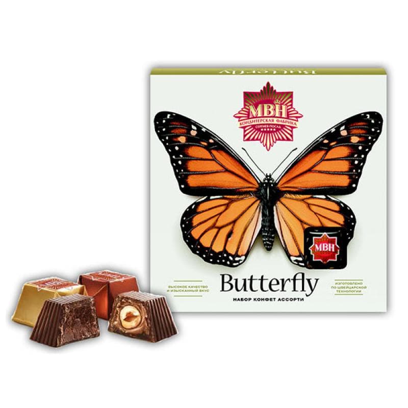 Наб.кф. Ассорти  Butterfly ОРАНЖЕВАЯ Пирамида /Сергиево-Посадская КФ/ 108 гр ШТУЧНО
