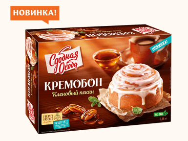 Пирог Кремобон кленовый пекан НОВИНКА /Черёмушки/ 380 гр 1 шт  НОВИНКА