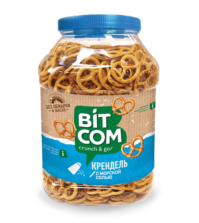 Крендель с морской солью Bitcom  /ОЗБИ/ 450 гр ШТУЧНО