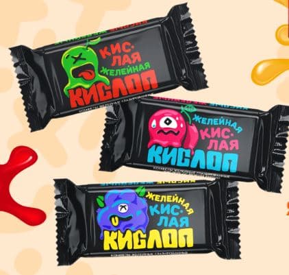 Кф./Sla Sti/ КИСЛОП  МИКС желейный глазированные  1 кг  ШТУЧНО